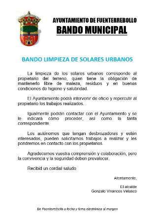Imagen LIMPIEZA DE SOLARES URBANOS