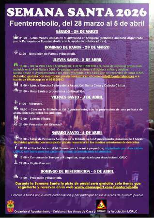 Imagen SEMANA SANTA 2026 – FUENTERREBOLLO