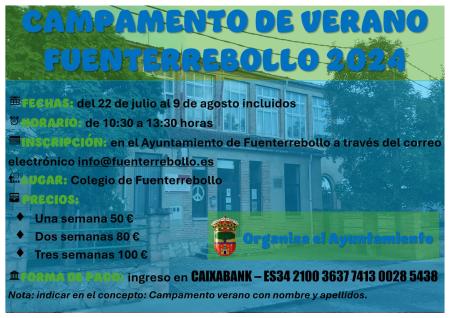 Imagen CAMPAMENTO DE VERANO 2024 FUENTERREBOLLO